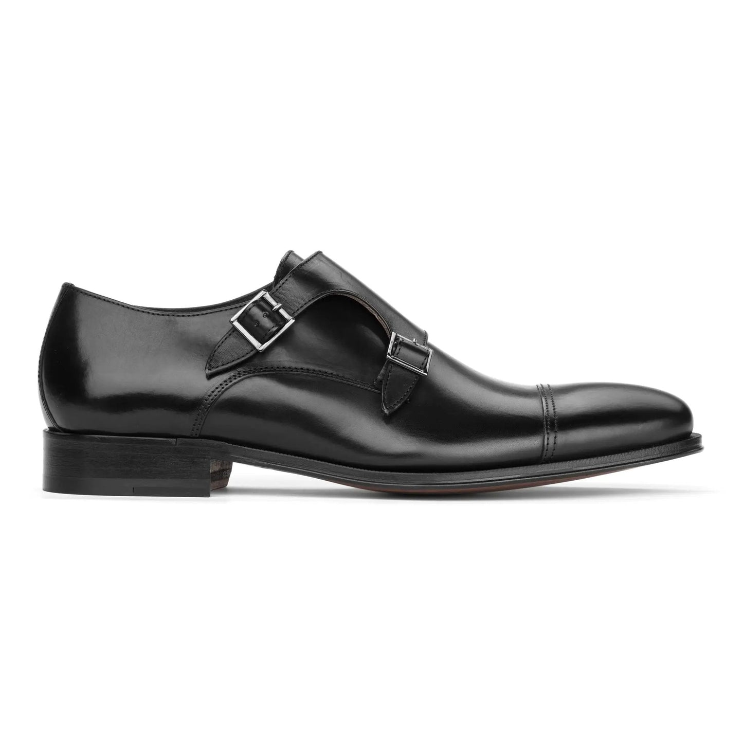 Grant Black Calf Cap Toe Double Monkstrap - To Boot New York
