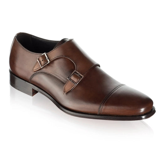Grant Brown Calf Cap Toe Double Monkstrap - To Boot New York