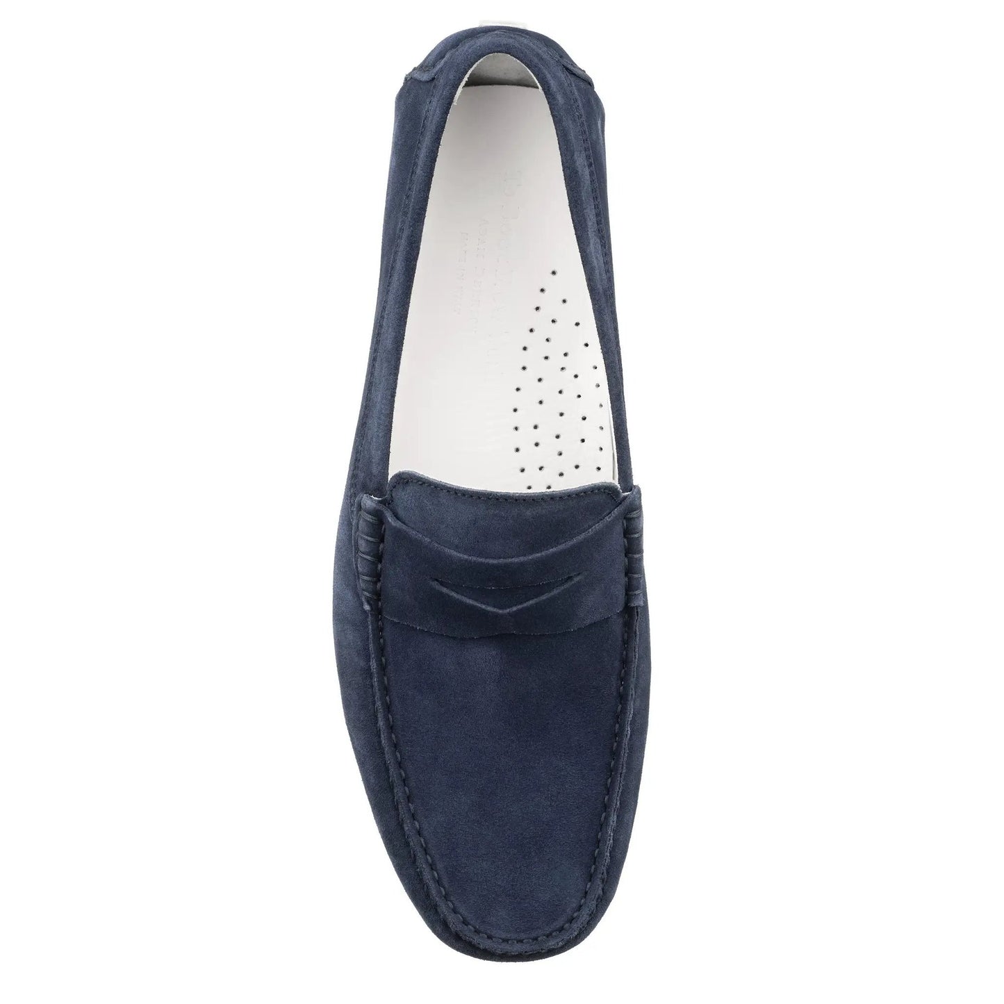 Carmel Blue Suede Penny Loafer Driving Shoe - To Boot New York