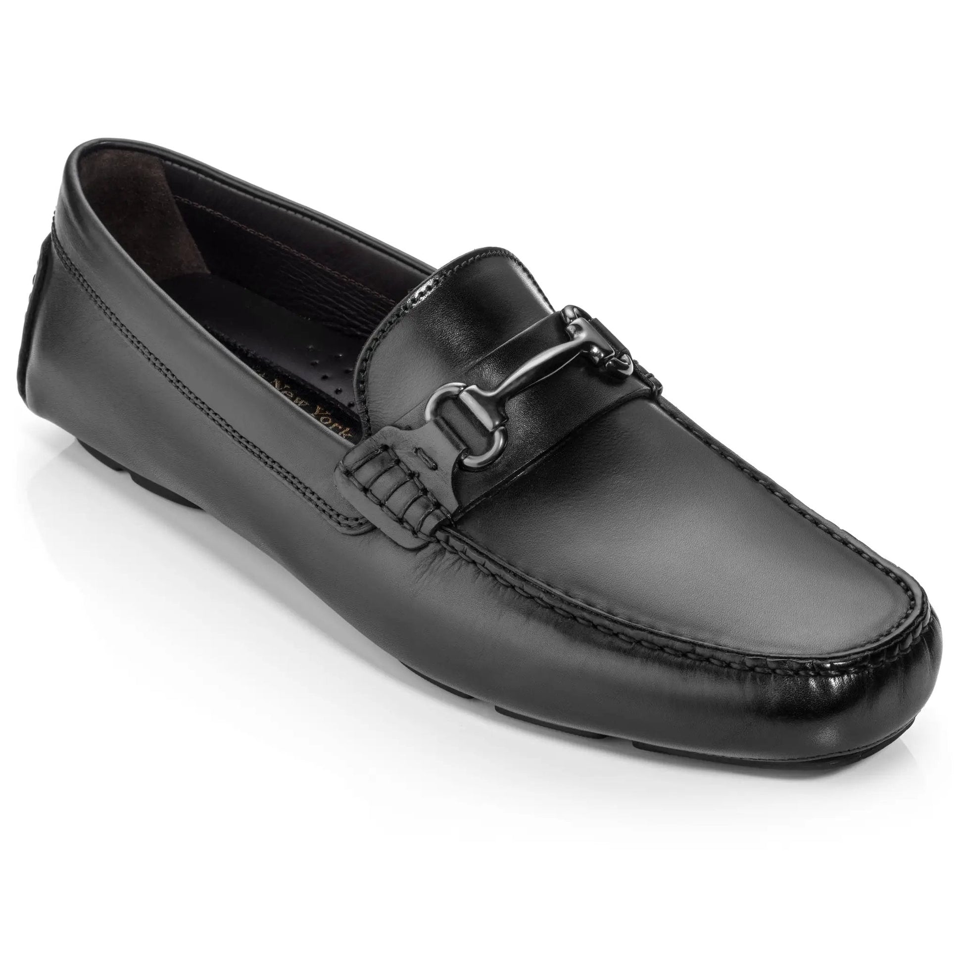 Del Amo Black Calf Driving Shoe - To Boot New York
