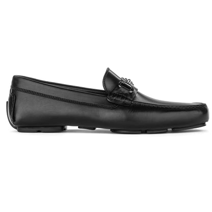 Del Amo Black Calf Driving Shoe - To Boot New York
