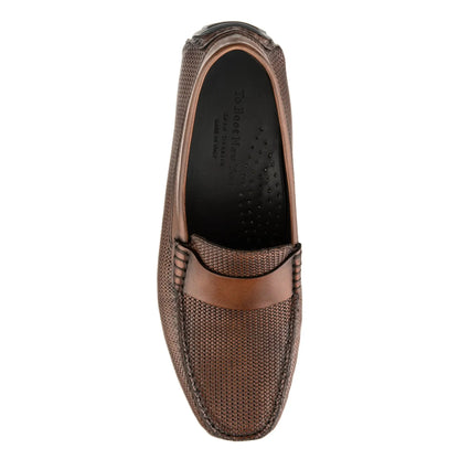 Magnus Burnished Tan Embossed Driving Shoe - To Boot New York