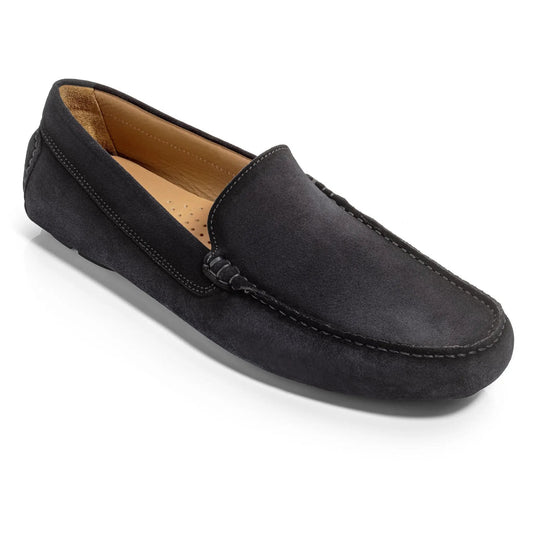 Marin Navy Blue Suede Venetian Driving Shoe - To Boot New York
