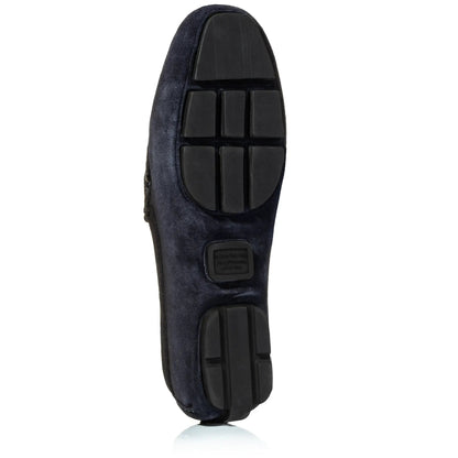 Marin Navy Blue Suede Venetian Driving Shoe - To Boot New York