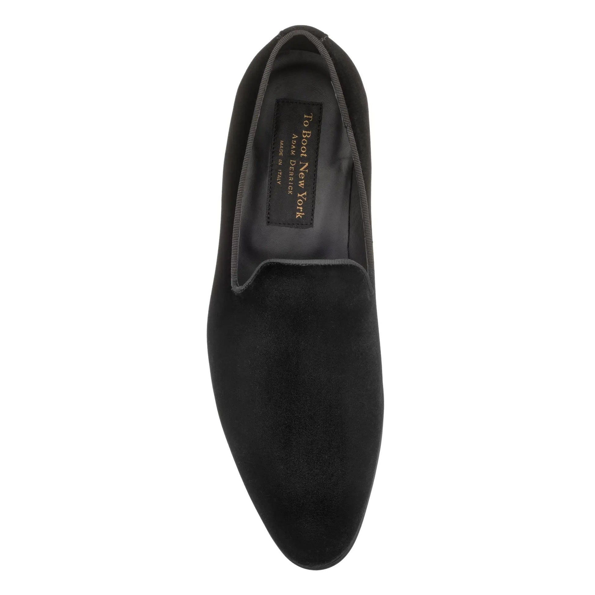 Bolton Black Velvet Formal Slip-On - To Boot New York