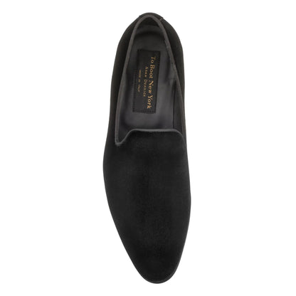 Bolton Black Velvet Formal Slip-On - To Boot New York