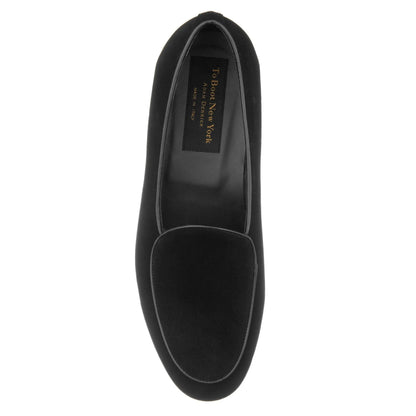 Gallagher Black Suede Belgian Loafer - To Boot New York