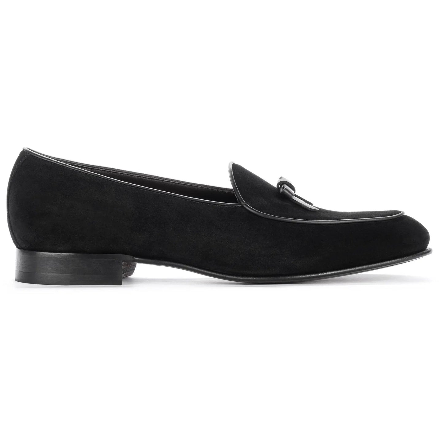 Shayne Black Suede Bow Pump Belgian Loafer - To Boot New York
