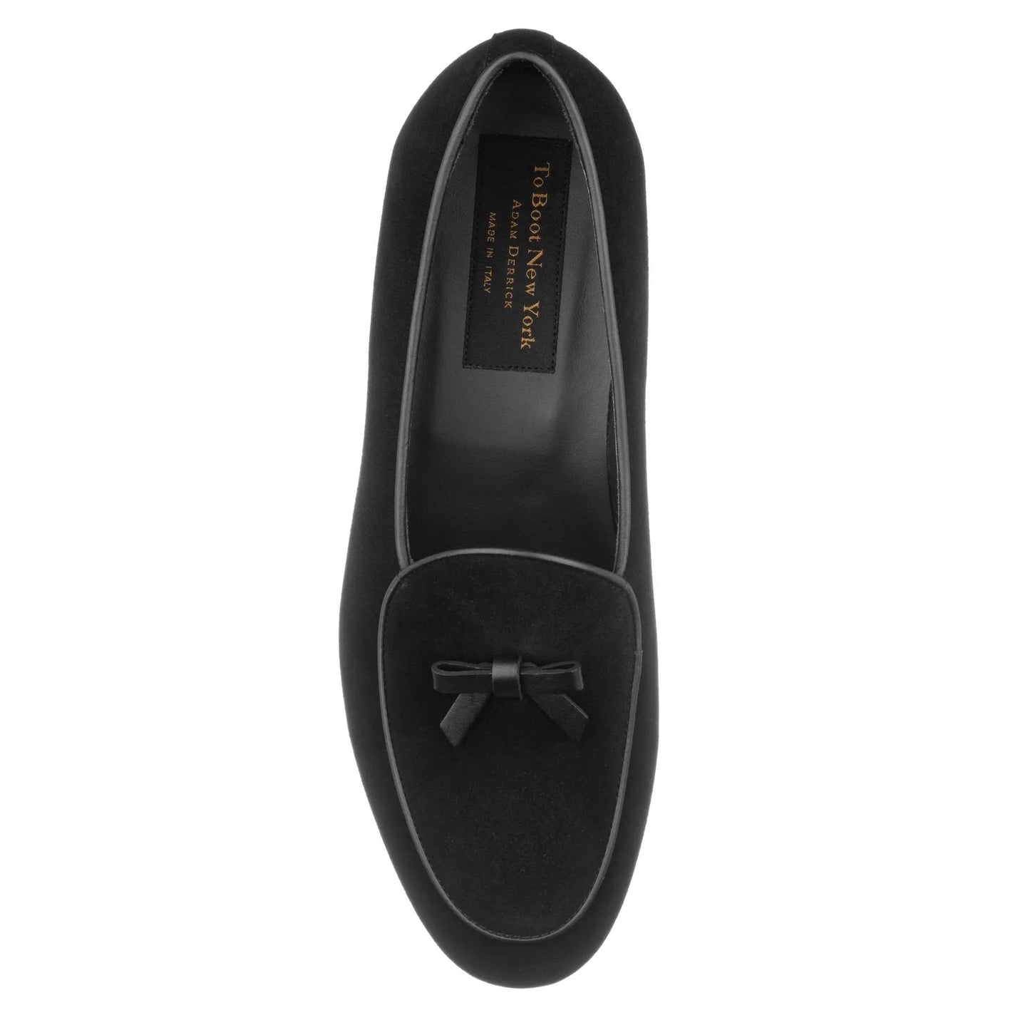 Shayne Black Suede Bow Pump Belgian Loafer - To Boot New York
