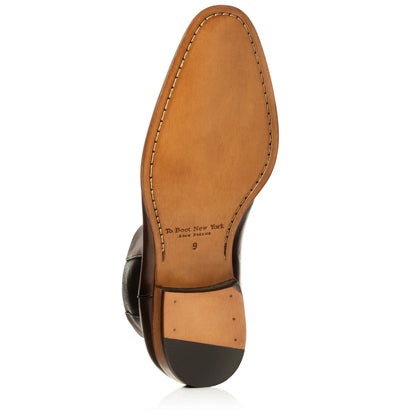 Myles Dark Brown Burnished Calf Chelsea Boot - To Boot New York