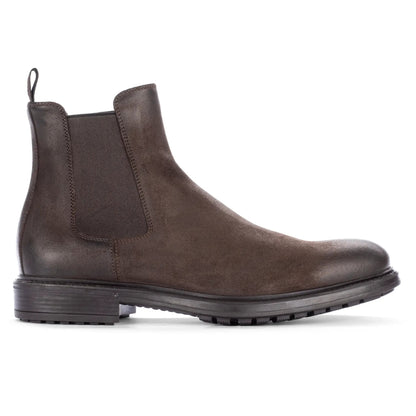 Largo Dark Chocolate Waxed Suede Chelsea Boot - To Boot New York
