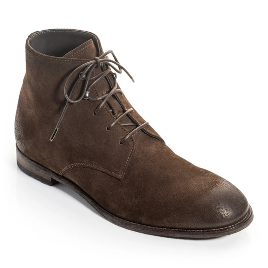 Jarreau Dark Brown Suede Plain Toe Lace Boot - To Boot New York