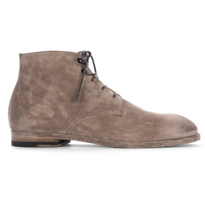 Jarreau Grey Waxed Suede Plain Toe Lace Boot - To Boot New York