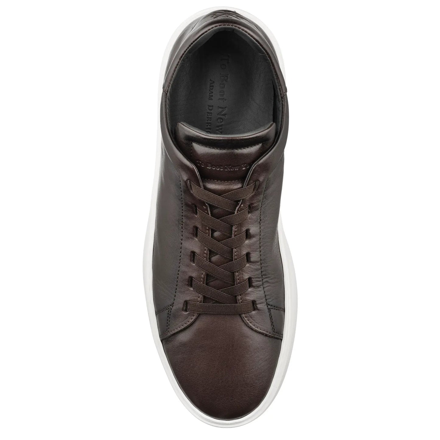 James Dark Brown Calf Stretch Lace Luxury Low-Top Sneaker - To Boot New York