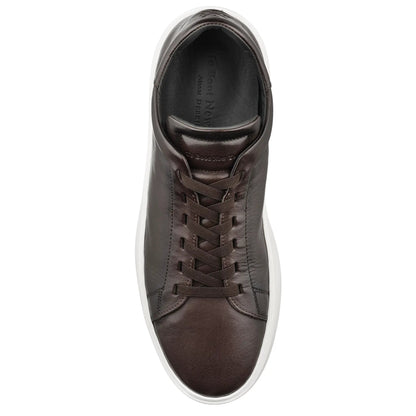 James Dark Brown Calf Stretch Lace Luxury Low-Top Sneaker - To Boot New York