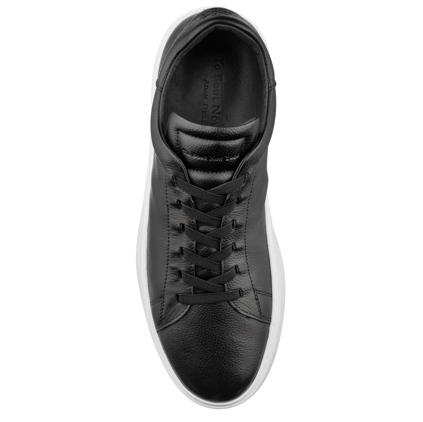 James Black Calf Stretch Lace Luxury Low-Top Sneaker - To Boot New York