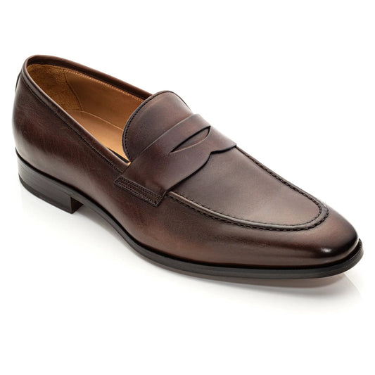 Tesoro Dark Brown Calf Slip-On Penny Loafer - To Boot New York