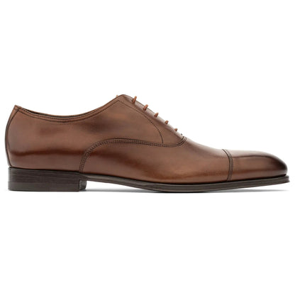 Nico Burnished Brown Calf Leather Cap Toe Oxford - To Boot New York