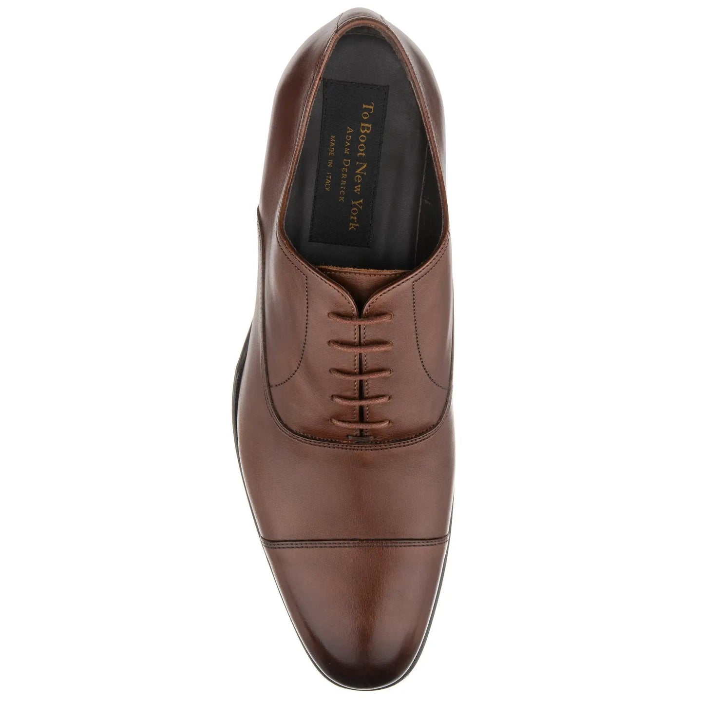 Nico Burnished Brown Calf Leather Cap Toe Oxford - To Boot New York