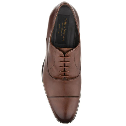 Nico Burnished Brown Calf Leather Cap Toe Oxford - To Boot New York