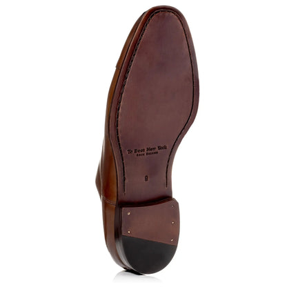 Nico Burnished Brown Calf Leather Cap Toe Oxford - To Boot New York