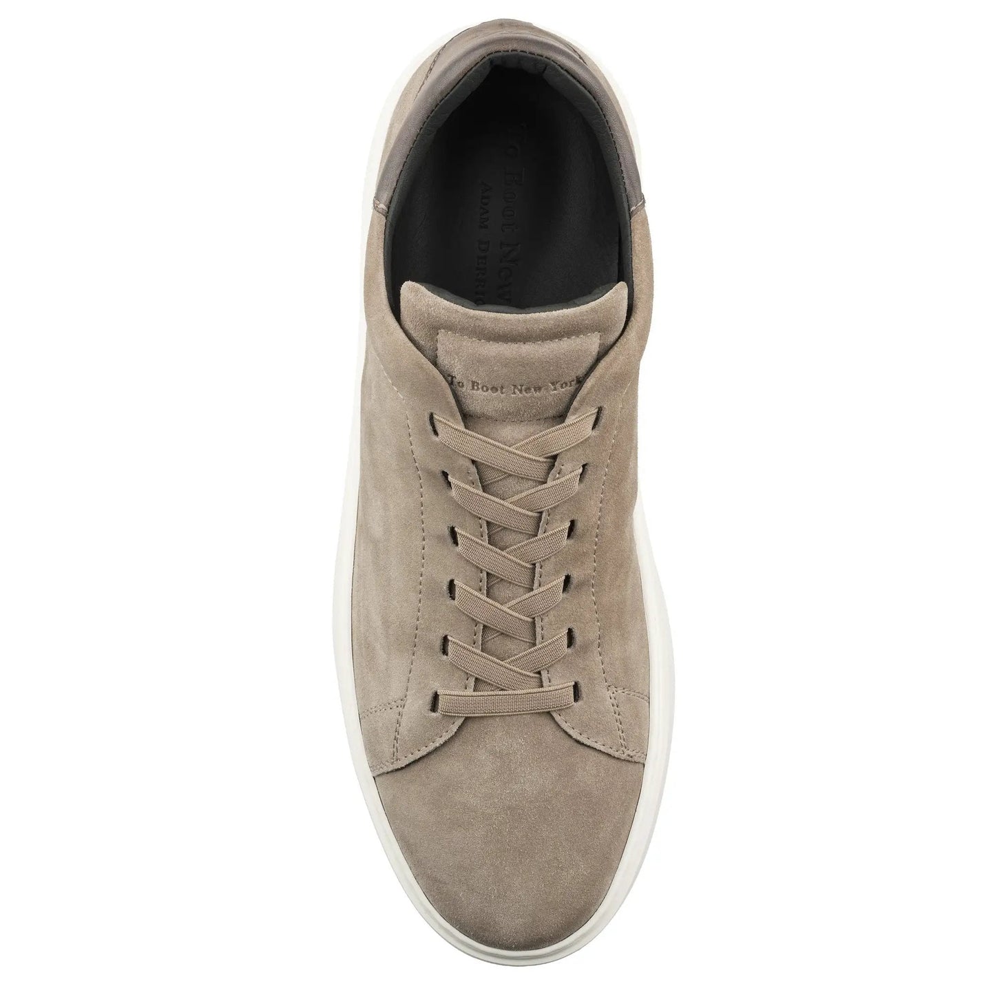 James Taupe Suede Stretch Lace Luxury Low-Top Sneaker - To Boot New York