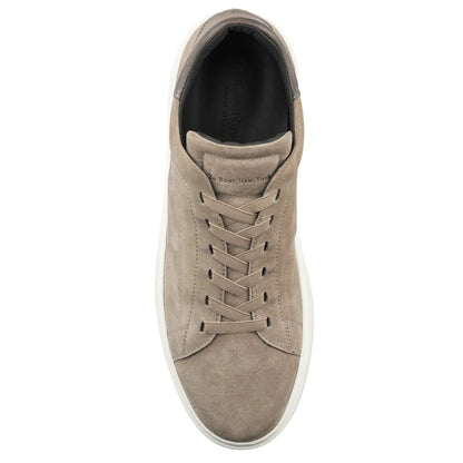 James Taupe Suede Stretch Lace Luxury Low-Top Sneaker - To Boot New York