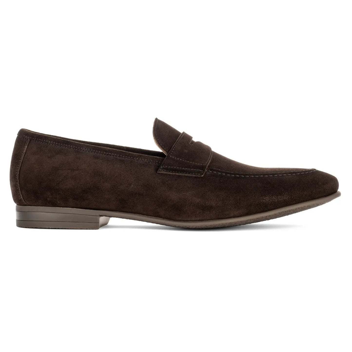 Jenner Dark Brown Suede Penny Loafer - To Boot New York