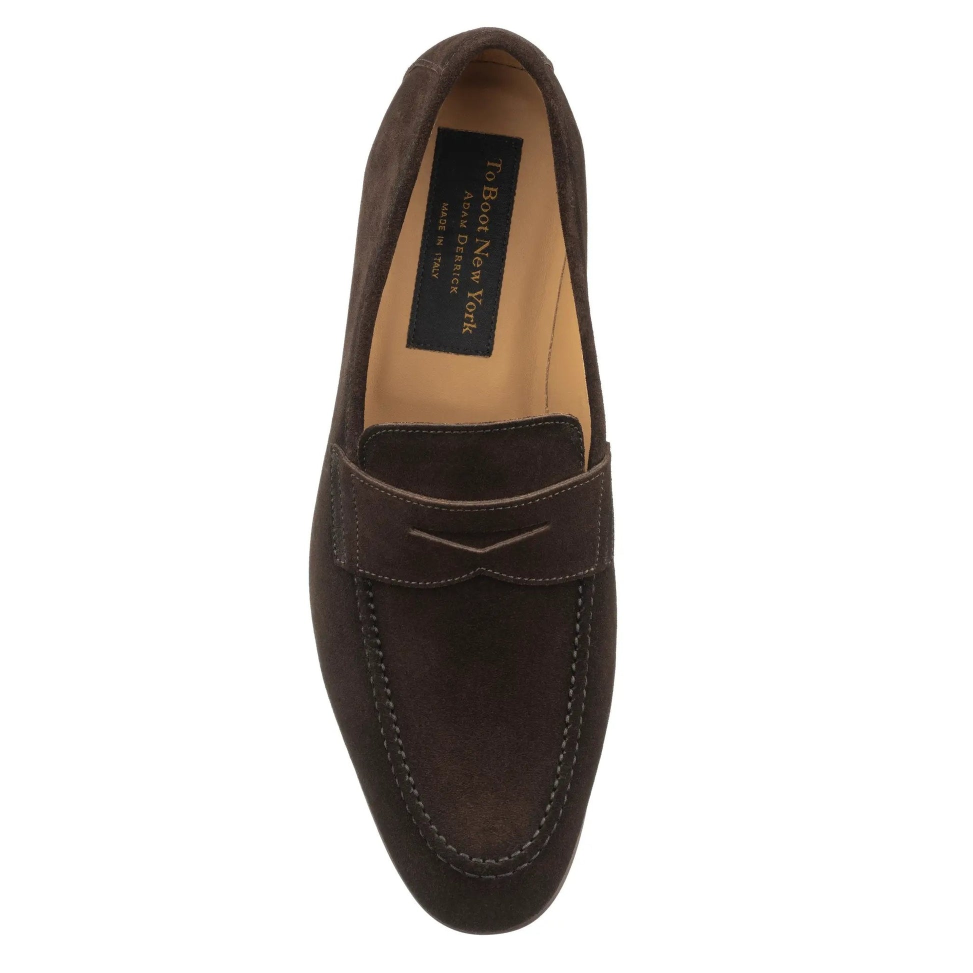 Jenner Dark Brown Suede Penny Loafer - To Boot New York
