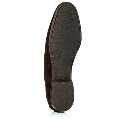 Jenner Dark Brown Suede Penny Loafer - To Boot New York