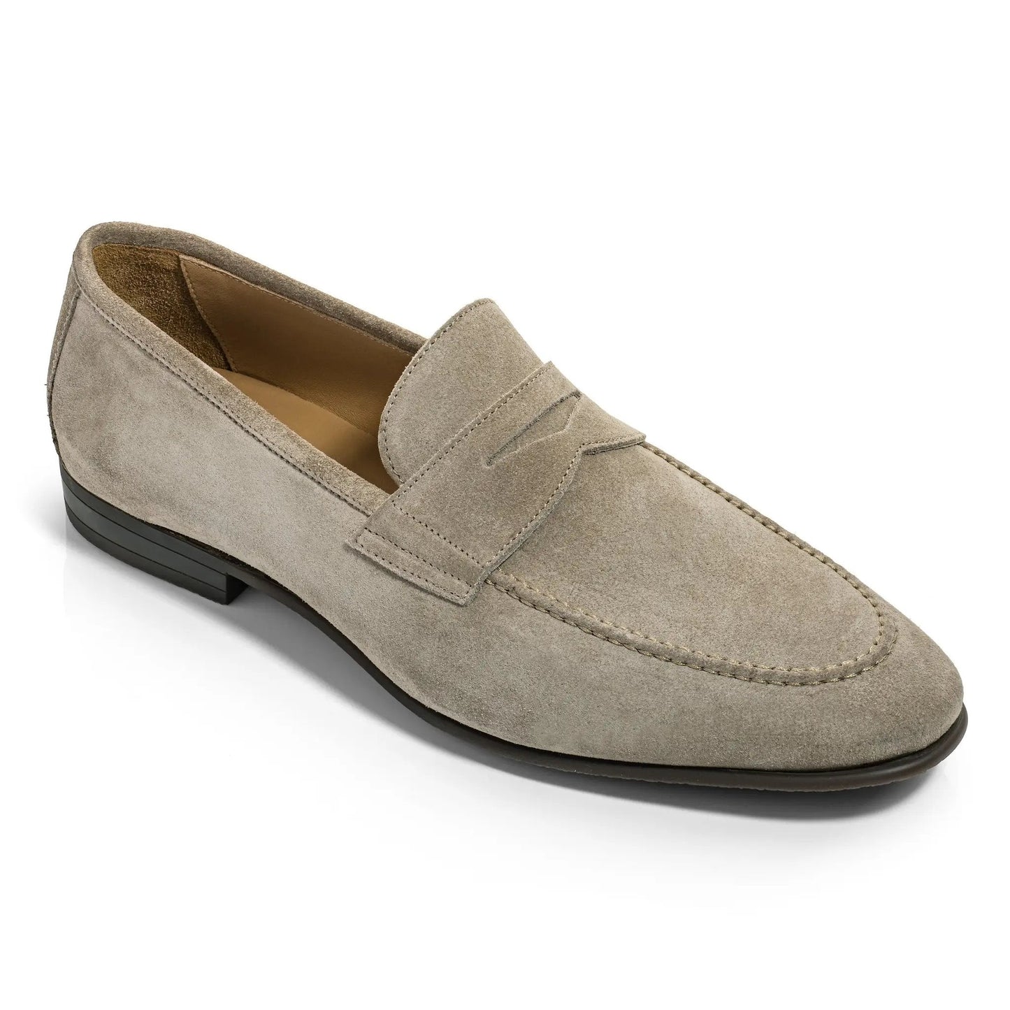 Jenner Taupe Suede Penny Loafer Slip-On - To Boot New York