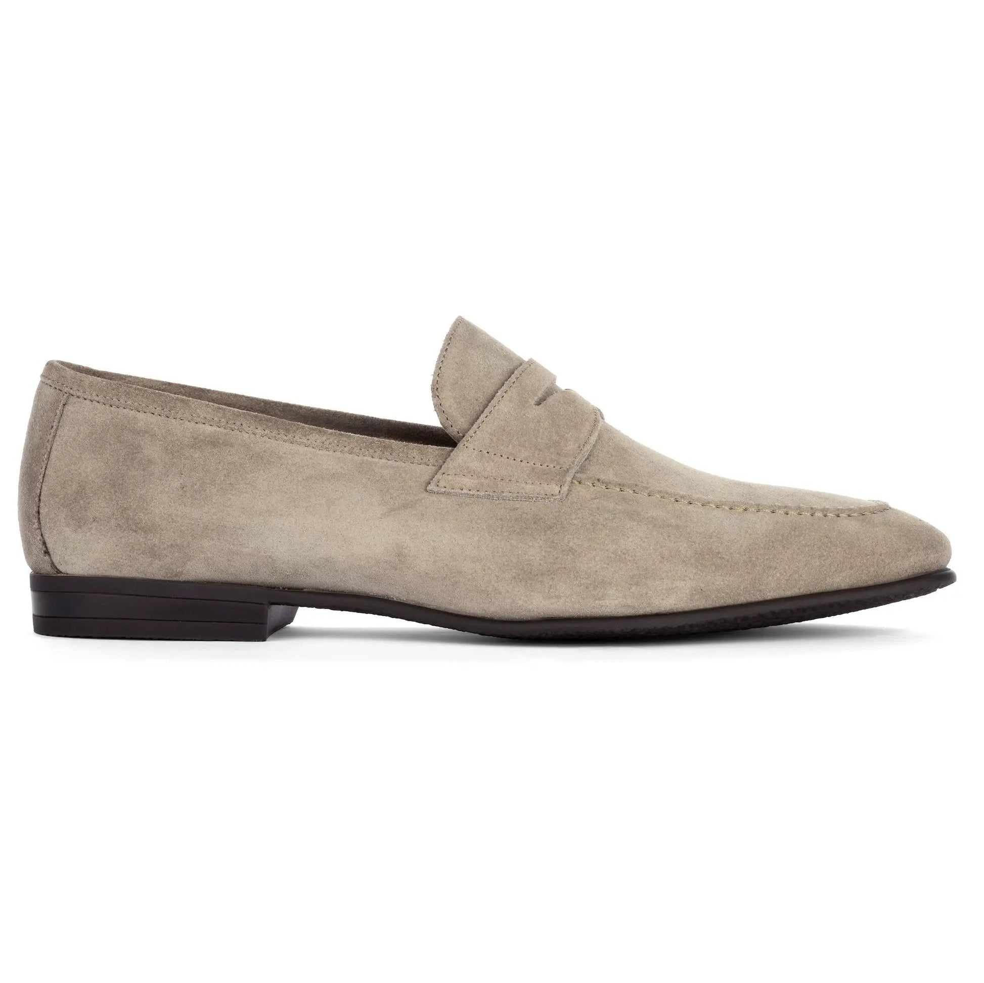 Jenner Taupe Suede Penny Loafer Slip-On - To Boot New York