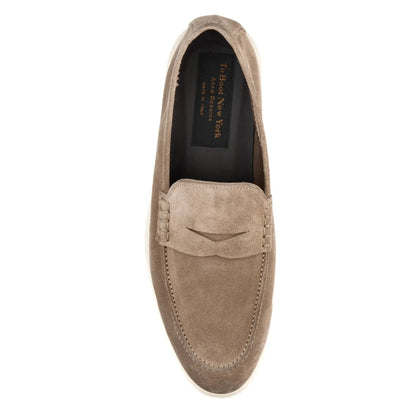 Browne Taupe Suede Penny Slip-On Loafer - To Boot New York