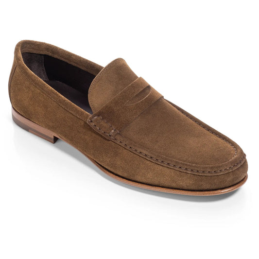 Dylan Mid Brown Suede Penny Loafer - To Boot New York