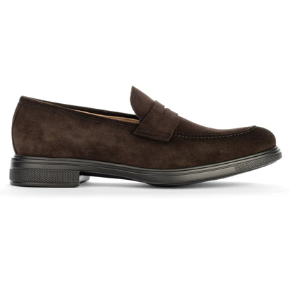 Joey Water-Repellent Dark Brown Suede Penny Loafer - To Boot New York