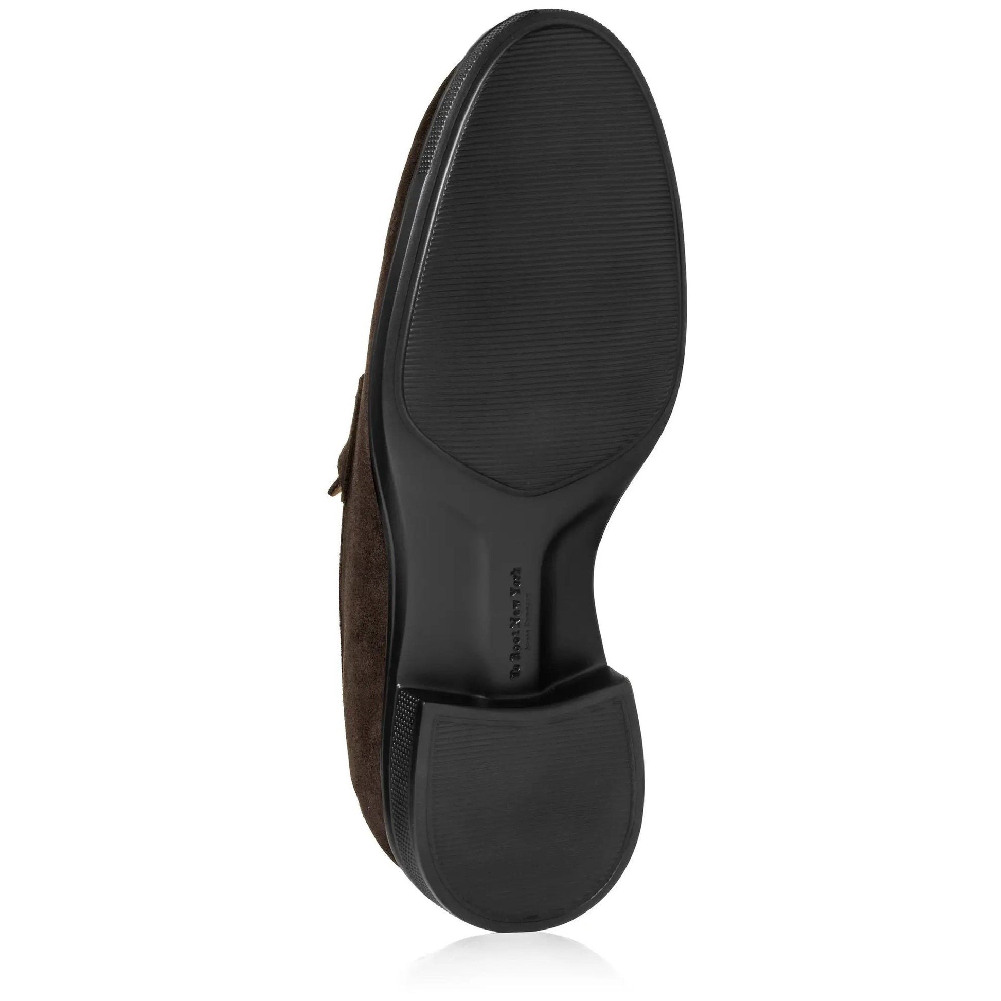 Joey Water-Repellent Dark Brown Suede Penny Loafer - To Boot New York