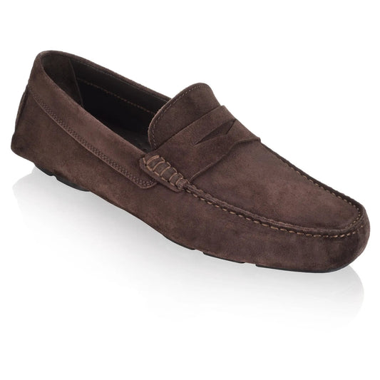 Mitchum Dark Brown Suede Driving Shoe - To Boot New York
