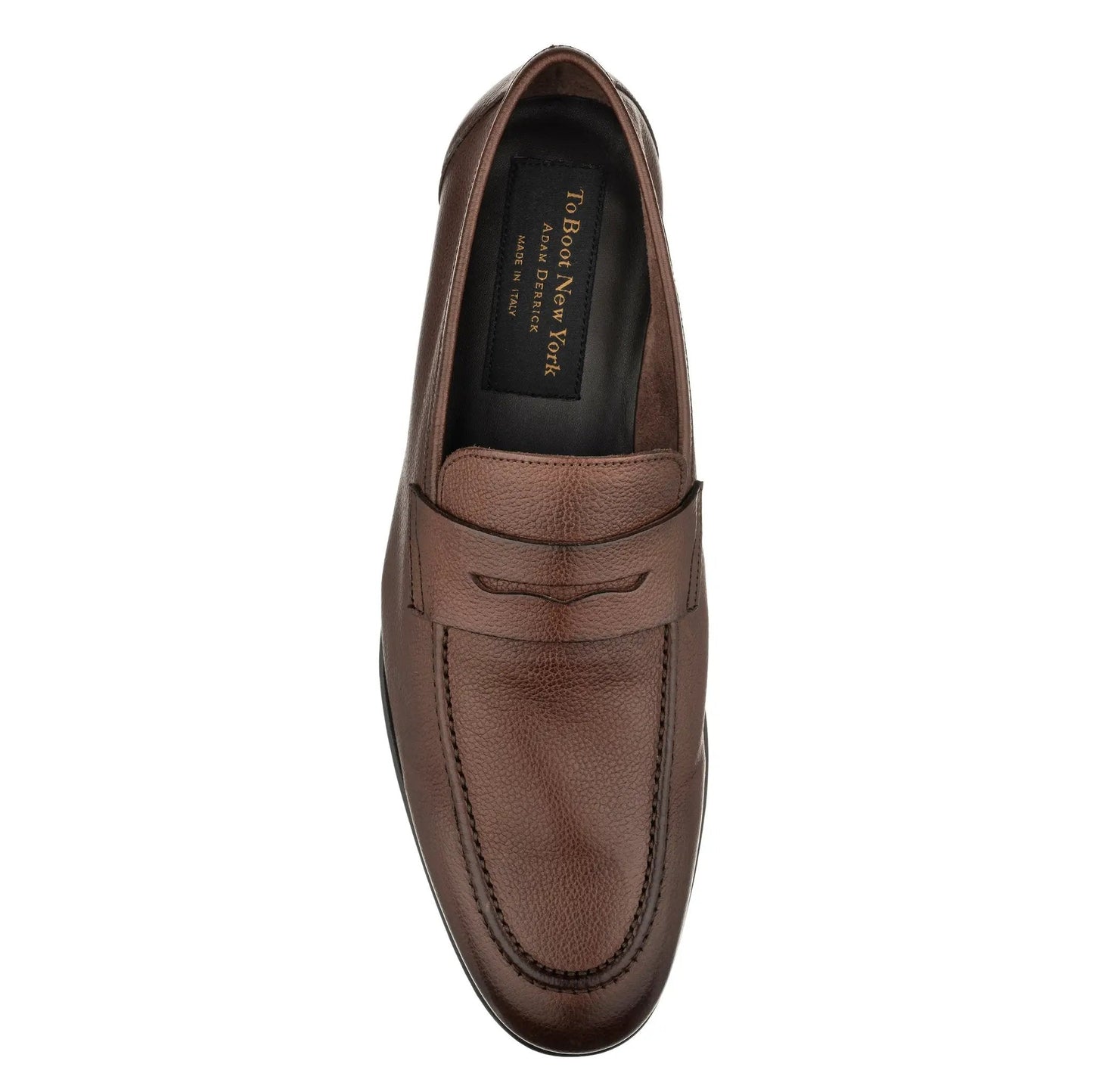 Ravello Mid Brown Calf Penny Moccasin Slip-On - To Boot New York