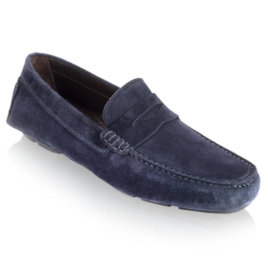 Mitchum Navy Blue Suede Driving Shoe - To Boot New York