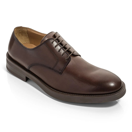 Dustin Burnished Brown Leather Plain Toe Oxford - To Boot New York