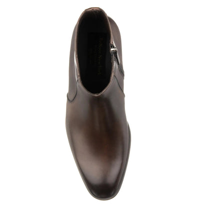 Gilmour Dark Brown Calf Leather Zip Boot - To Boot New York