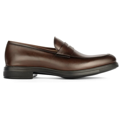 Bernard Dark Brown Calf Leather Penny Loafer - To Boot New York