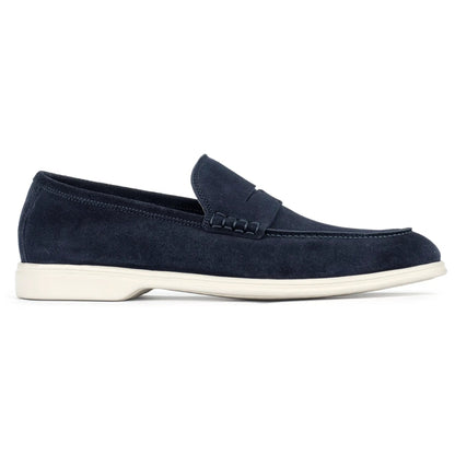 Browne Blue Suede Penny Slip-On - To Boot New York