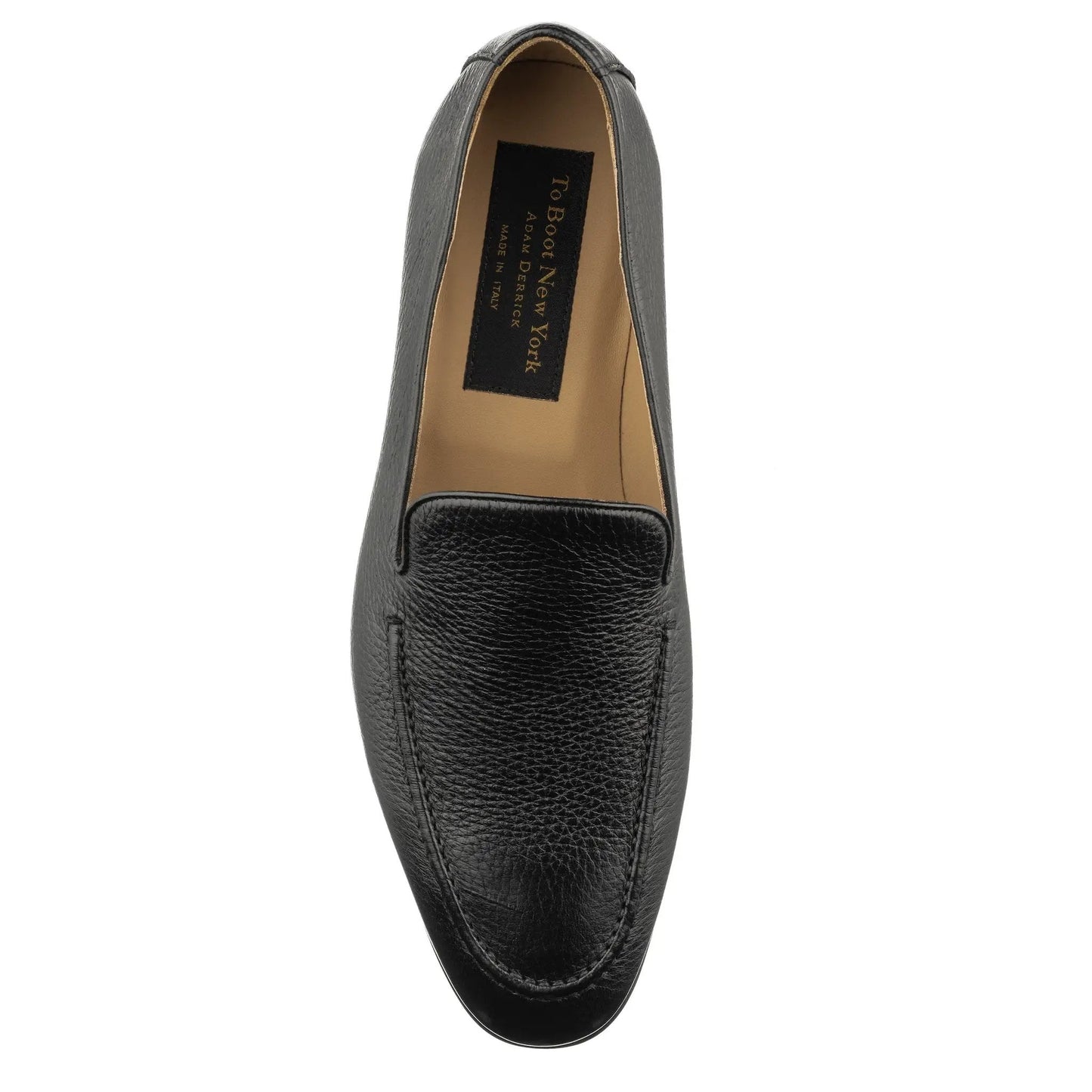 Brunswick Black Deerskin Leather Slip-On Loafer - To Boot New York