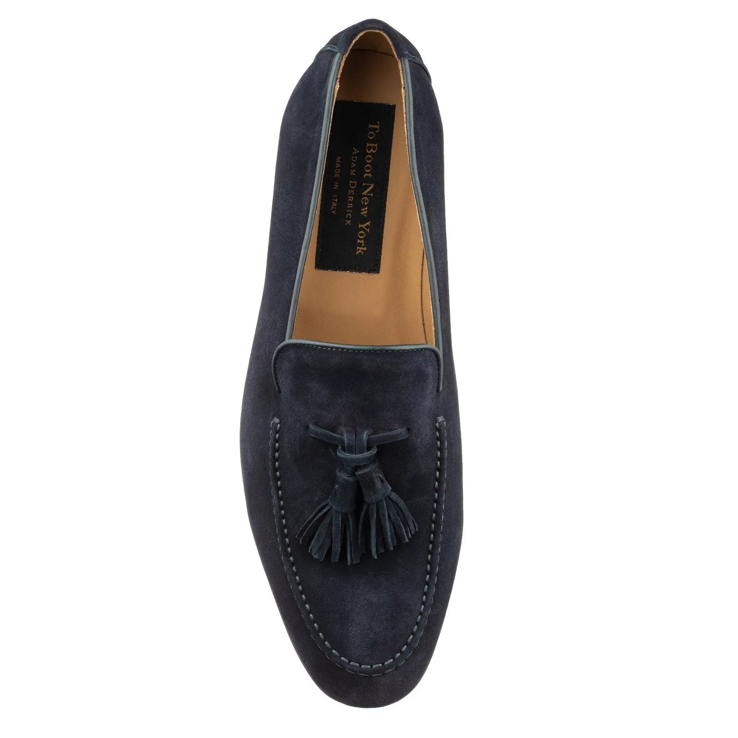 Calistoga Navy Blue Suede Tassel Loafer - To Boot New York
