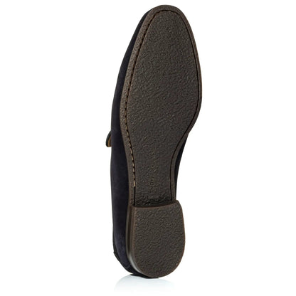 Calistoga Navy Blue Suede Tassel Loafer - To Boot New York