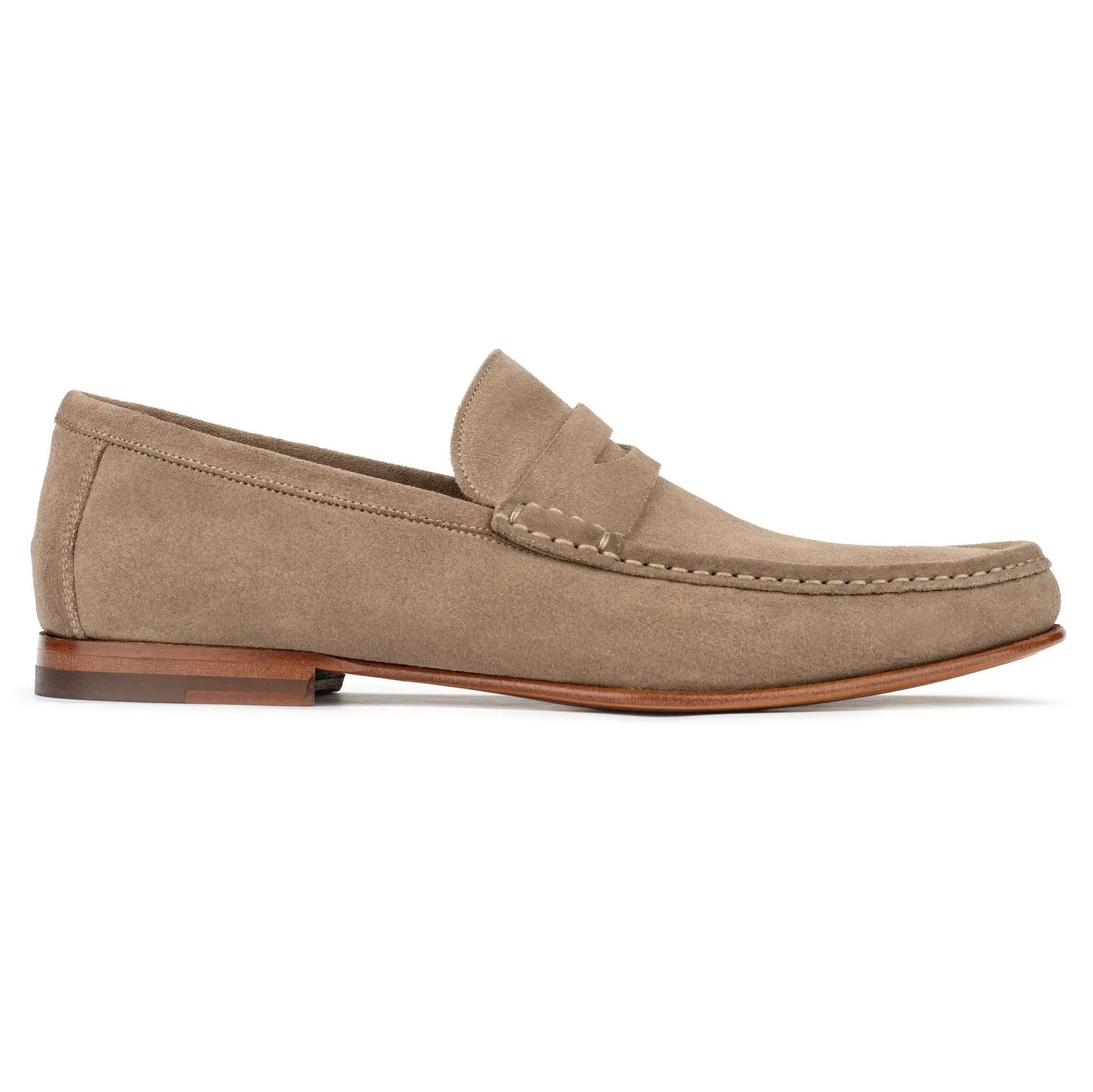 Dylan Taupe Suede Slip-On Penny Loafer - To Boot New York