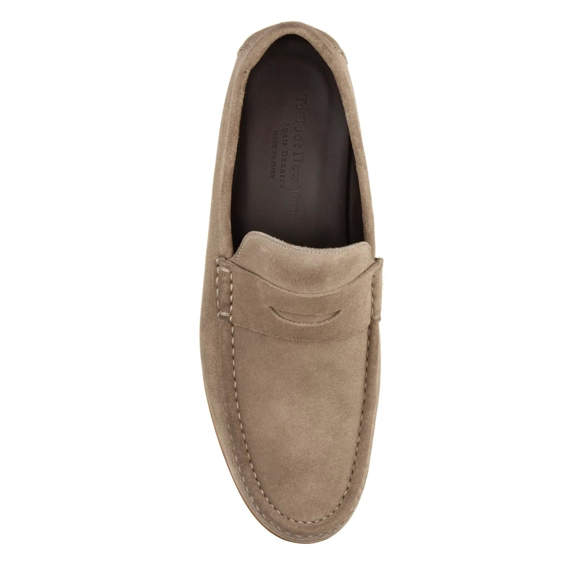 Dylan Taupe Suede Slip-On Penny Loafer - To Boot New York