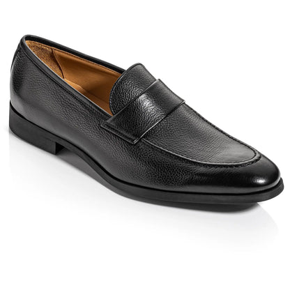 Edward Black Grained Calf Saddle Strap Loafer - To Boot New York