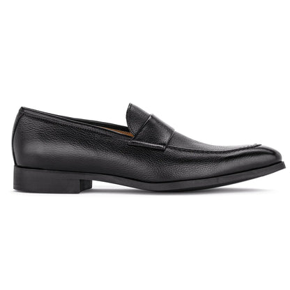 Edward Black Grained Calf Saddle Strap Loafer - To Boot New York